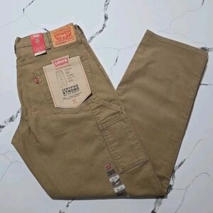 Levi's 565 Men's Size 34x34 Loose Straight Workwear Utility Khaki Stretch NWT